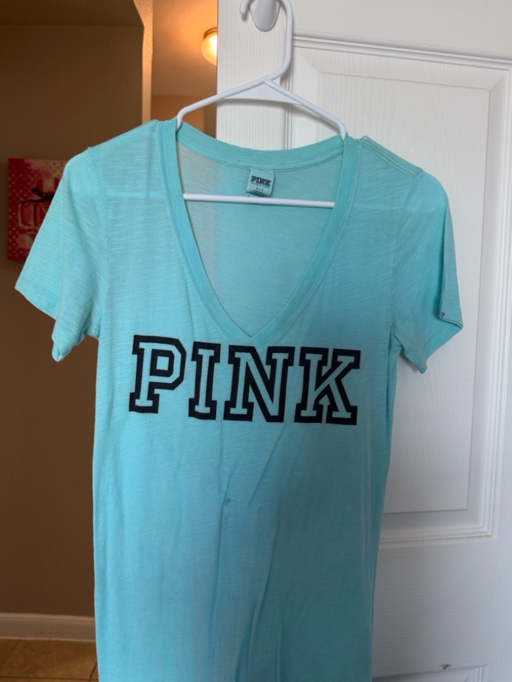 PINK Victoria's Secret Mint V-Neck Sleep Tee